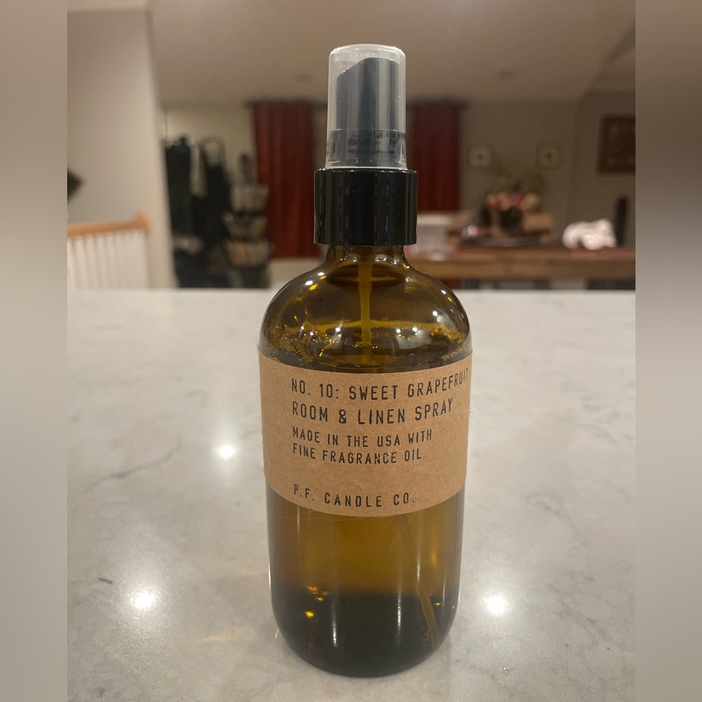 P.F. Candle Co. No. 10 Sweet Grapefruit linen spray